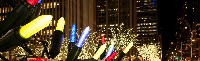 Giant Christmas Ornaments.