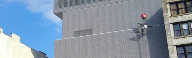 The unique architectural style of the New Museum in the Bowery. Photo credit Dakota Smith.