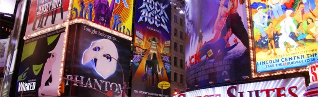 The NYC Theater District in Times Square.